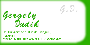gergely dudik business card